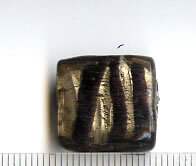Glasperle Quadrat Schwarz