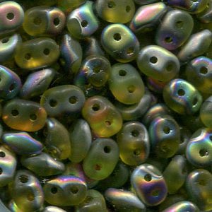 100gr. SuperDuo-Beads AMBER VITRAIL MATT 80020/28171