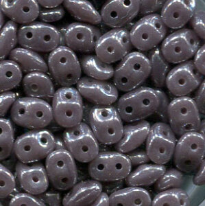 100gr. SuperDuo-Beads OPAQUE VIOLET WHITE LUSTER 23020/14400