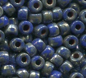 6/0, 4,1mm MATUBO Rocailles OPAQUE BLUE PICASSO 33050/43400