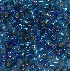 250 gr. 2,6mm Rocailles Blau Mix