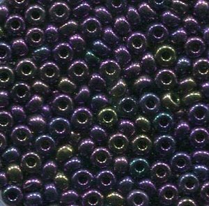 250 gr. 2,6mm Rocailles Violet Metallic Rainbow 59195