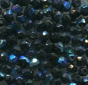 1200Stück 3mm Facettiert JET (SCWARZ) AB 23980/28701