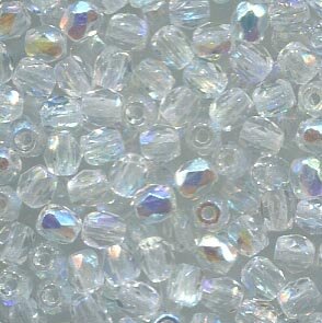 1200Stück 3mm Facettiert CRYSTAL AB 00030/28701