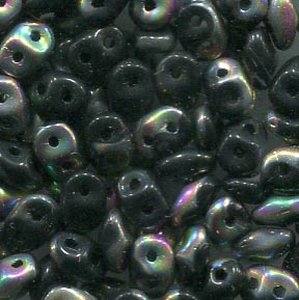 100gr. SuperDuo-Beads JET VITRAIL MATT 23980/28171