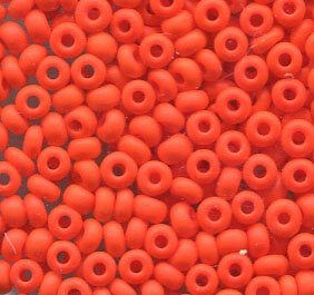 250 gr. 2,6mm Rocailles Opak Orange Matt 93140