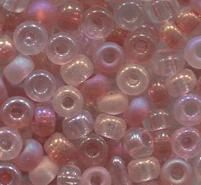 250 gr. 4mm Rocailles Mix Rosa Matt und Glänzend