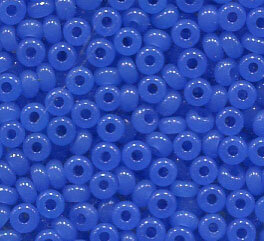 250 gr. 2,6mm Rocailles Opak Blau 32010