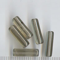 Glasperlen Tube Grau