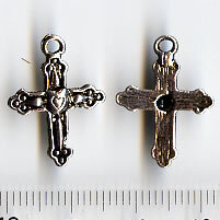 100 Stück Metallanhänger Kreuz