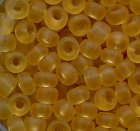 250 gr. 4 mm Rocailles Transparent Topaz Matt 10050