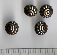 20 Stück Metallperlen ,Hohlkammerperlen