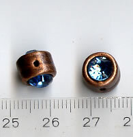 10 Stück Metallperlen Kupferfarben