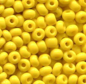 250 gr. 4 mm Rocailles Opak Gelb