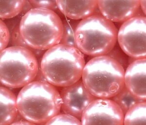 8mm Glaswachsperlen Rosa