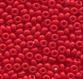 2,2mm Rocailles Opak Rot 93190