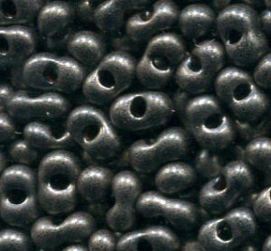 250 gr. 3,2x 6,5mm Farfalle Rocailles Anthrazit Metallic