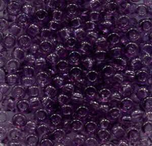 250 gr. 2,6mm Rocailles Crystal Blauviolet , Solgel Dyed 01122