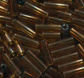 250gr. 7mm Stiftperlen Braun Transparent 10090