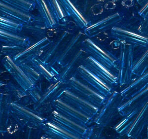 250gr. 7mm Stiftperlen Blau Transparent 60150