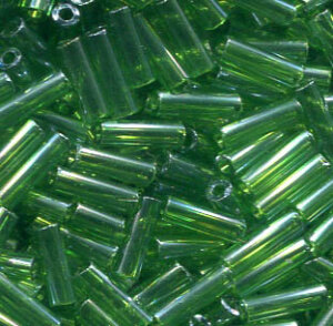 250gr. 7mm Stiftperlen Hellgrün Transparent 56430