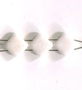 Tschechische Two-Hole FLAT Silky Beads CHALK WHITE LUSTER 02010/14400