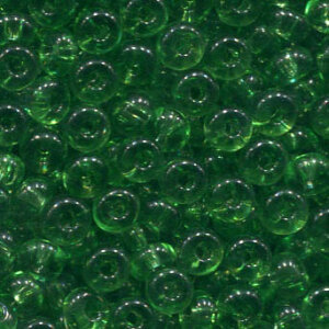 250 gr. 4mm Rocailles Grün Transparent 50100