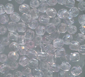 3mm Facettiert Transparent Hell Rose