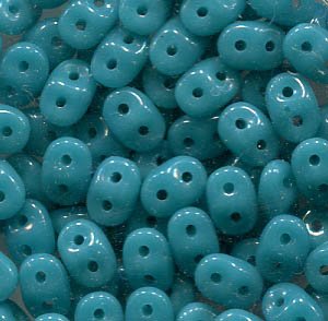 SuperDuo-Beads TURQUOISE DARK GREEN