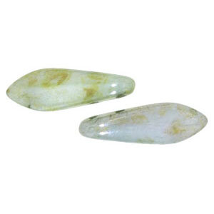 Dagger Beads Opak Ultra Luster Green mit zwei Löchern