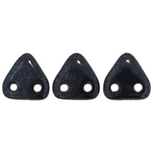 2 Loch Perlen CzechMates Triangle Hematite Matt