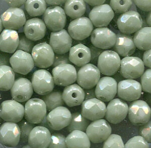 4mm Facettiert CHALK LIGHT GREEN LUSTER 03000/14457