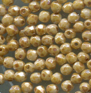 3mm Facettiert CHALK WHITE LUSTER PICASSO 03000/65401