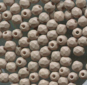 3mm Facettiert Alabaster Silk Matt Light Olivine-Beige 02010/29564