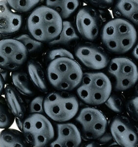 QuadraLentil-Beads Matt Hematite