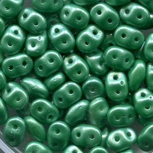 SuperDuo-Beads PEARL SHINE LIGHT GREEN