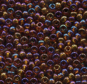 250 gr. 2,6mm Rocailles Topaz Rainbow Transparent