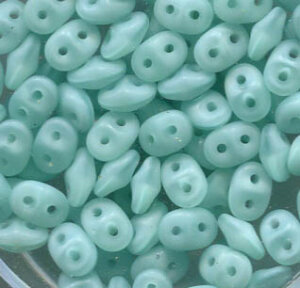 SuperDuo-Beads SILK BLUE OPAL MATT 61300/84110