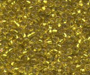 2,2mm Rocailles Gelb mit Silbereinzug 87010