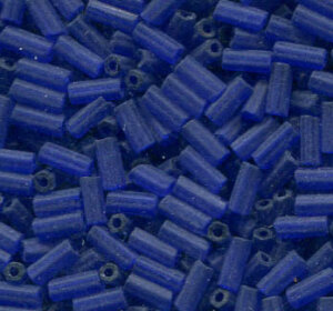 250gr. 5 mm Stiftperlen Transparent Dunkelblau Matt 30100