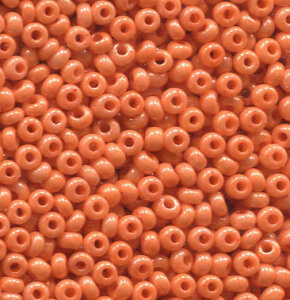 250 gr. 2,6mm Rocailles Orange Perlglanz 16189