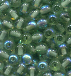 1200 Stück 4mm Glasperlen Transparent Grün AB