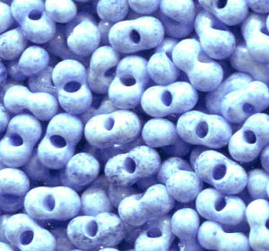 250 gr. 3,2x 6,5mm Farfalle Rocailles Blau Meliert 26331