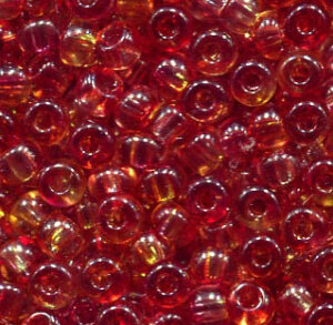 250 gr. 4 mm Rocailles Orange-Rot Mehrfarbig 4m001