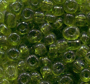 4mm Rocailles, Hellgrün Transparent