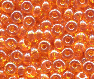 4mm Rocailles Orange Transparent Lüsternd 96000