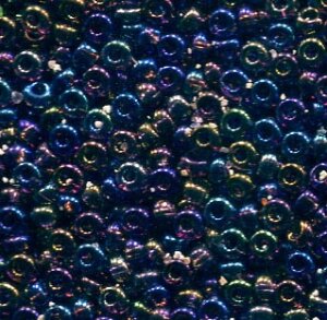 250 gr. 2,6mm Rocailles Lila Transparent Rainbow