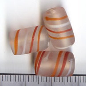 Glasperlen Klar-Rot-Orange