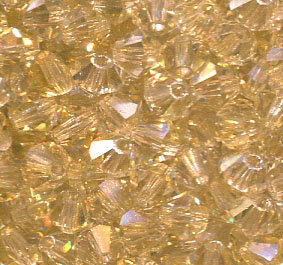 4mm Preciosa Doppelkegel Crystal Blond Flare