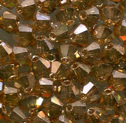 4mm Preciosa Doppelkegel Crystal Golden Flare Full